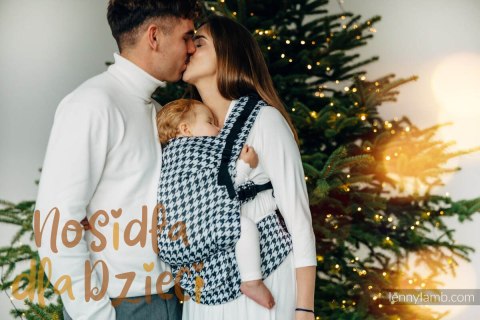 Nosidełko LennyUpGrade PRO z tkaniny żakardowej (44% bawełna, 32% jedwab, 24% wiskoza bambusowa), PATA DE GALLO