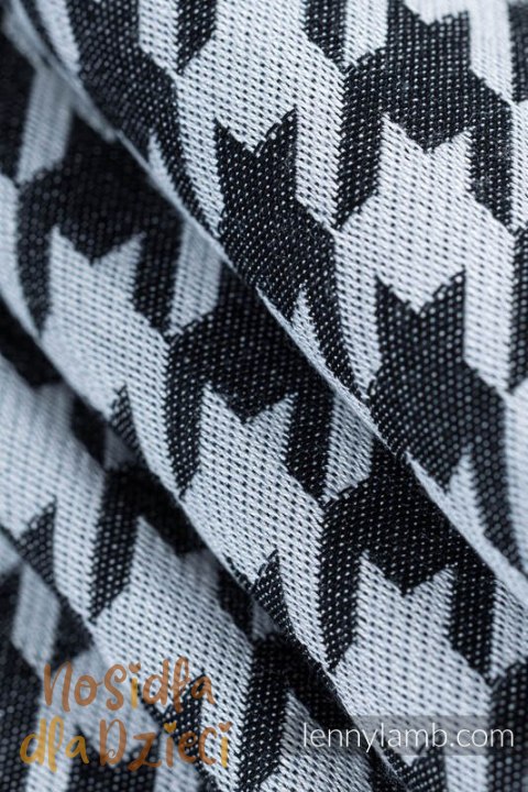 Nosidełko LennyUpGrade PRO z tkaniny żakardowej (44% bawełna, 32% jedwab, 24% wiskoza bambusowa), PATA DE GALLO