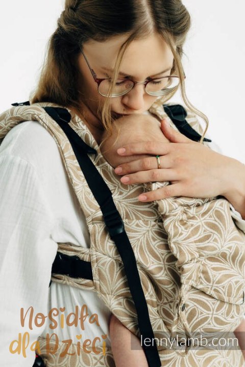 Nosidełko LennyUpGrade PRO z tkaniny żakardowej, 50% bawełna, 50% wiskoza bambusowa, rozmiar standard - INFINITY - GOLDEN HOUR