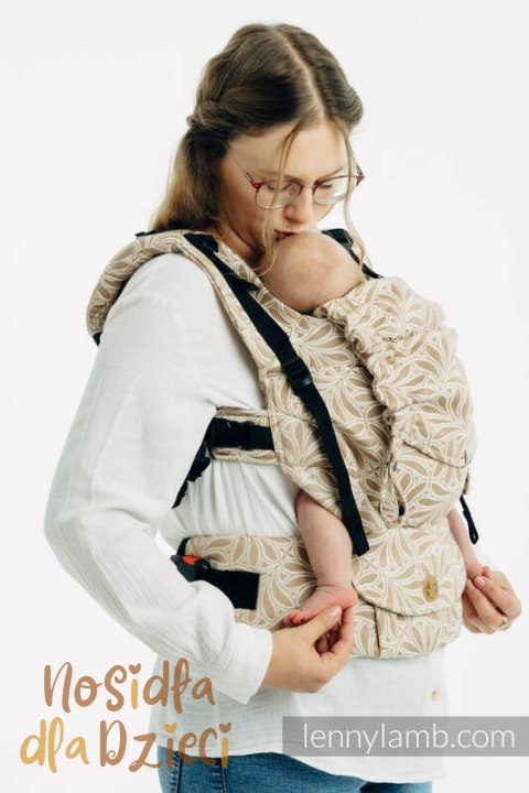 Nosidełko LennyUpGrade PRO z tkaniny żakardowej, 50% bawełna, 50% wiskoza bambusowa, rozmiar standard - INFINITY - GOLDEN HOUR