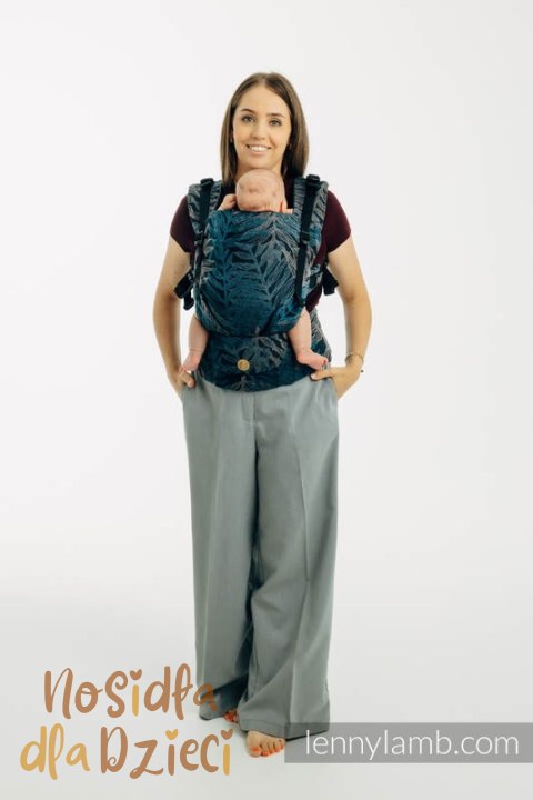 Nosidełko LennyUpGrade PRO z tkaniny żakardowej (54% bawełna, 46% TENCEL™), rozmiar standard - RAINFOREST - NOCTURNAL