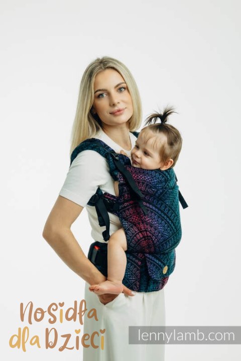 Nosidełko LennyUpGrade PRO z tkaniny żakardowej 60% bawełna, 28% wełna merino, 8% jedwab, 4% kaszmir , standard, PAWI OGON