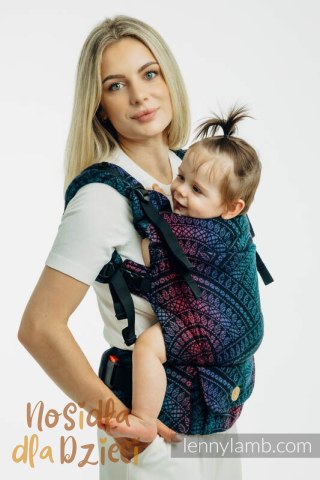 Nosidełko LennyUpGrade PRO z tkaniny żakardowej 60% bawełna, 28% wełna merino, 8% jedwab, 4% kaszmir , standard, PAWI OGON