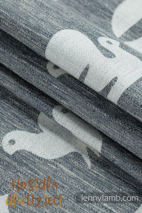 Nosidełko LennyUpGrade PRO z tkaniny żakardowej (68% bawełna, 16% len, 16% modal) , rozmiar standard - BIRDY - WHITE NOISE