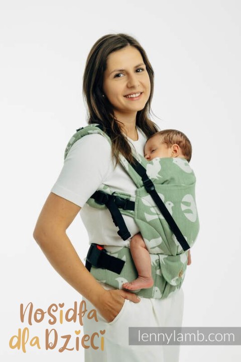 Nosidełko LennyUpGrade PRO z tkaniny żakardowej (80% bawełna, 20% lyocell) , rozmiar standard - BIRDY - FLY HIGH