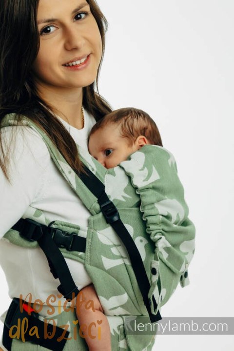 Nosidełko LennyUpGrade PRO z tkaniny żakardowej (80% bawełna, 20% lyocell) , rozmiar standard - BIRDY - FLY HIGH