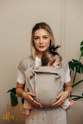 Nosidełko dla dzieci WRAP-TAI MINI, 100 % bawełna skośno-krzyżowa, z kapturkiem - PEANUT BUTTER