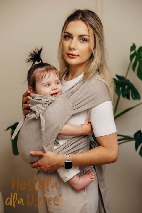 Nosidełko dla dzieci WRAP-TAI MINI, 100 % bawełna skośno-krzyżowa, z kapturkiem - PEANUT BUTTER