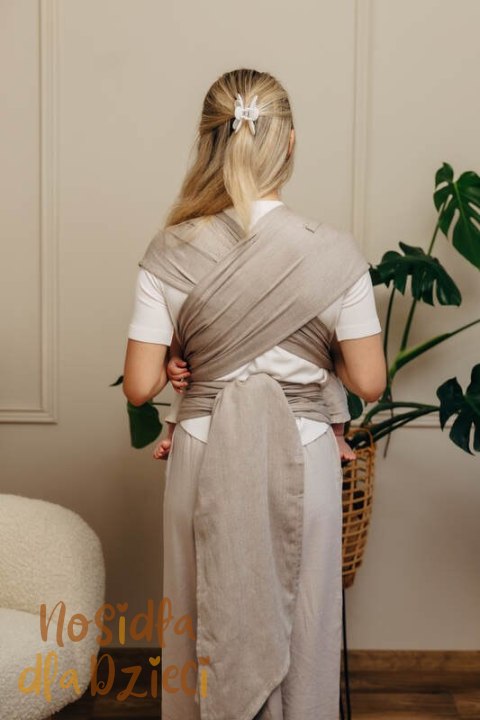 Nosidełko dla dzieci WRAP-TAI MINI, 100 % bawełna skośno-krzyżowa, z kapturkiem - PEANUT BUTTER