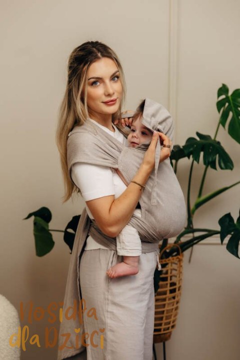 Nosidełko dla dzieci WRAP-TAI MINI, 100 % bawełna skośno-krzyżowa, z kapturkiem - PEANUT BUTTER