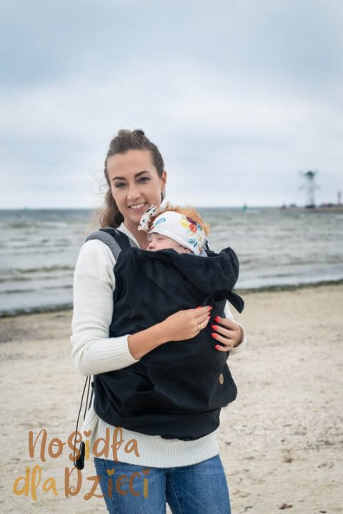 Osłonka na chustę/nosidełko - Softshell - Czarna (drugi gatunek)