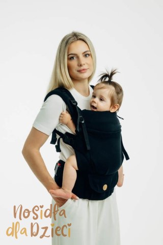 Moje Pierwsze Nosidełko LennyUpGrade PRO, splot jodełkowy, 100% bawełna , rozmiar standard - MAŁA JODEŁKA CZARNY HEBAN (drugi ga