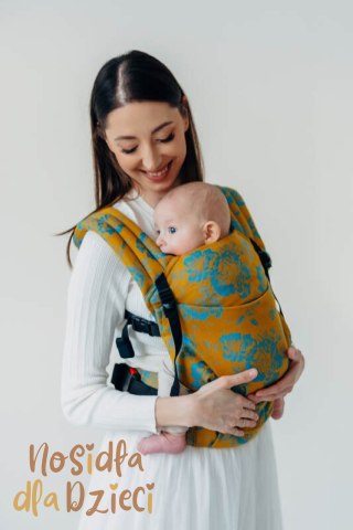 Nosidełko LennyLight z tkaniny żakardowej 100% bawełna , rozmiar standard - RETRO'N'ROSES - ROSARIUM