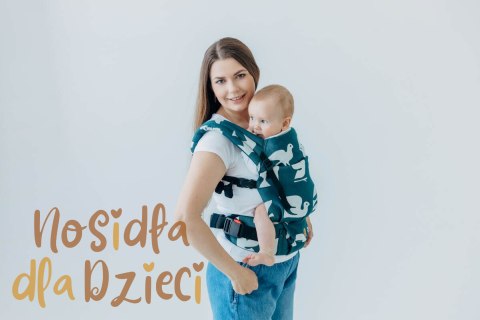 Nosidełko LennyLight z tkaniny żakardowej 100% wiskoza bambusowa, rozmiar standard - BIRDY - SKYWARD