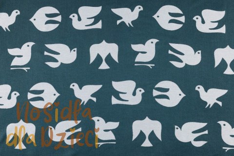 Nosidełko LennyLight z tkaniny żakardowej 100% wiskoza bambusowa, rozmiar standard - BIRDY - SKYWARD