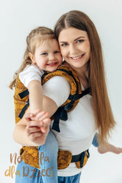 Nosidełko LennyPreschool z tkaniny żakardowej 100% bawełna, rozmiar preschool - CAPYBARAS - TRIBU