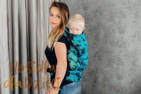 Nosidełko LennyPreschool z tkaniny żakardowej 100% bawełna, rozmiar preschool - PARK JURAJSKI