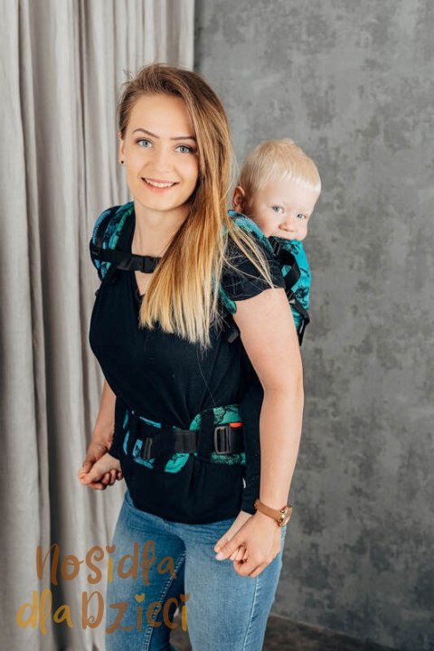 Nosidełko LennyPreschool z tkaniny żakardowej 100% bawełna, rozmiar preschool - PARK JURAJSKI
