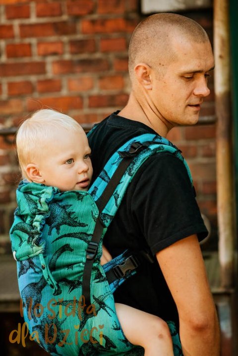 Nosidełko LennyPreschool z tkaniny żakardowej 100% bawełna, rozmiar preschool - PARK JURAJSKI
