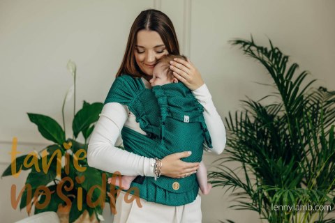 Moje Pierwsze Nosidełko LennyHybrid Half Buckle, splot jodełkowy, 100% bawełna , rozmiar standard - SZMARAGD
