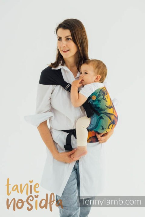 Nosidełko LennyHip (1/2 Nosidełka LennyTwin) z tkaniny żakardowej 100% bawełna, rozmiar standard - PARK JURAJSKI - NOWA ERA