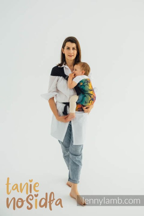 Nosidełko LennyHip (1/2 Nosidełka LennyTwin) z tkaniny żakardowej 100% bawełna, rozmiar standard - PARK JURAJSKI - NOWA ERA