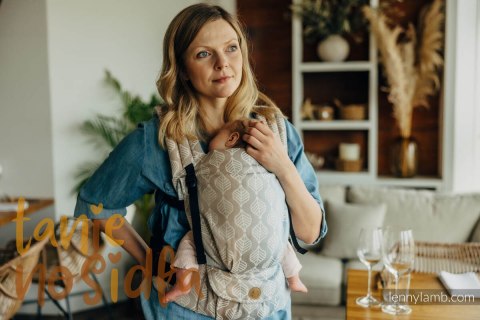 Nosidełko LennyLight z tkaniny żakardowej 100% bawełna , rozmiar standard - PŁATKI - RESTFUL