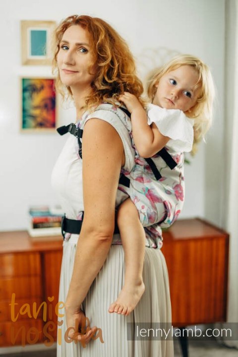 Nosidełko LennyPreschool z tkaniny żakardowej 100% bawełna, rozmiar preschool - MAGNOLIA