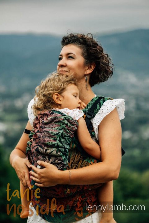Nosidełko LennyPreschool z tkaniny żakardowej 100% bawełna, rozmiar preschool - RAINFOREST - DIVERSE