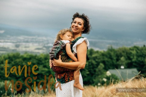 Nosidełko LennyPreschool z tkaniny żakardowej 100% bawełna, rozmiar preschool - RAINFOREST - DIVERSE