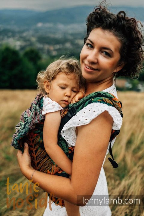Nosidełko LennyPreschool z tkaniny żakardowej 100% bawełna, rozmiar preschool - RAINFOREST - DIVERSE