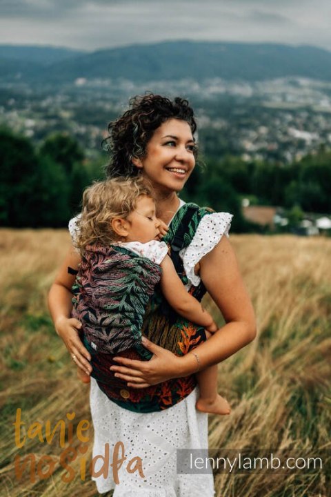 Nosidełko LennyPreschool z tkaniny żakardowej 100% bawełna, rozmiar preschool - RAINFOREST - DIVERSE