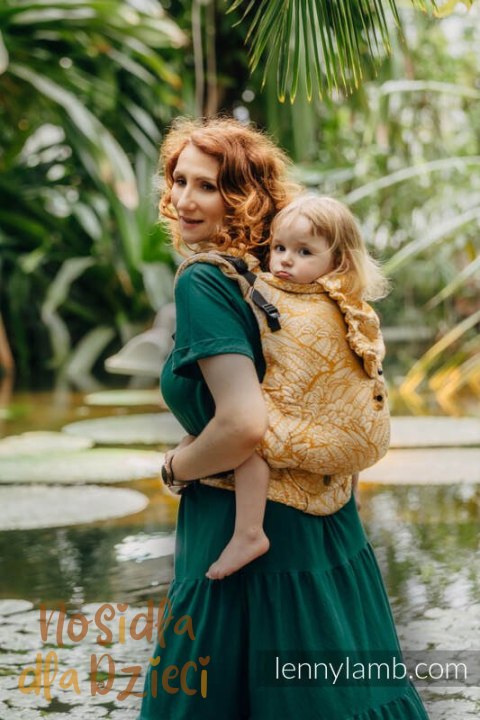 Nosidełko LennyPreschool z tkaniny żakardowej (100% wiskoza bambusowa), rozmiar preschool - WOLNY DUCH - AURUM