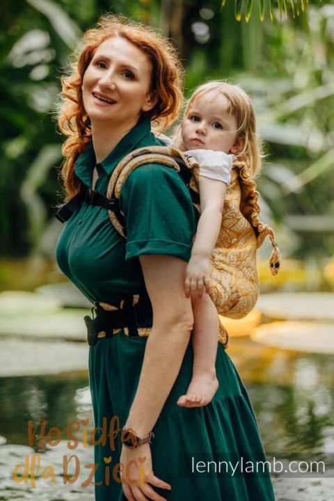 Nosidełko LennyPreschool z tkaniny żakardowej (100% wiskoza bambusowa), rozmiar preschool - WOLNY DUCH - AURUM
