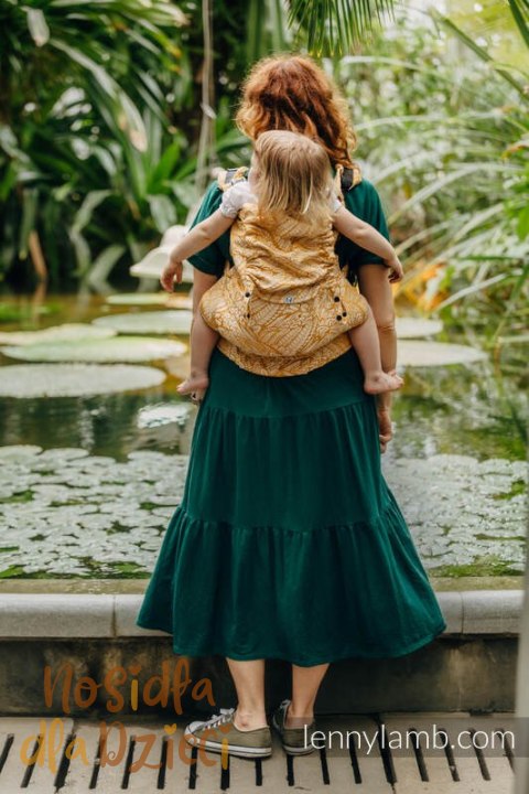 Nosidełko LennyPreschool z tkaniny żakardowej (100% wiskoza bambusowa), rozmiar preschool - WOLNY DUCH - AURUM