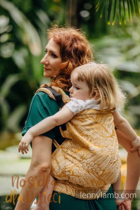 Nosidełko LennyPreschool z tkaniny żakardowej (100% wiskoza bambusowa), rozmiar preschool - WOLNY DUCH - AURUM