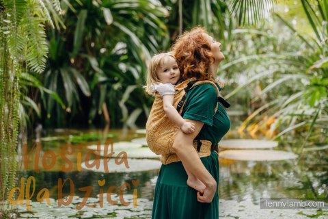Nosidełko LennyPreschool z tkaniny żakardowej (100% wiskoza bambusowa), rozmiar preschool - WOLNY DUCH - AURUM