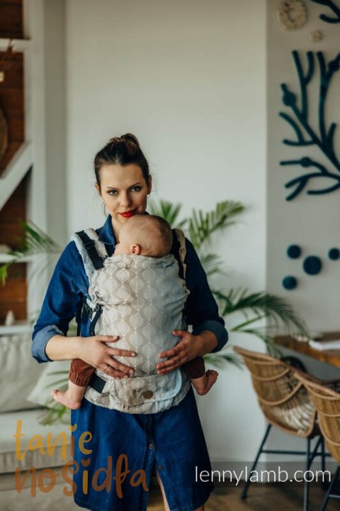 Nosidełko LennyUpGrade z tkaniny żakardowej 100% bawełna , rozmiar standard - PŁATKI - RESTFUL