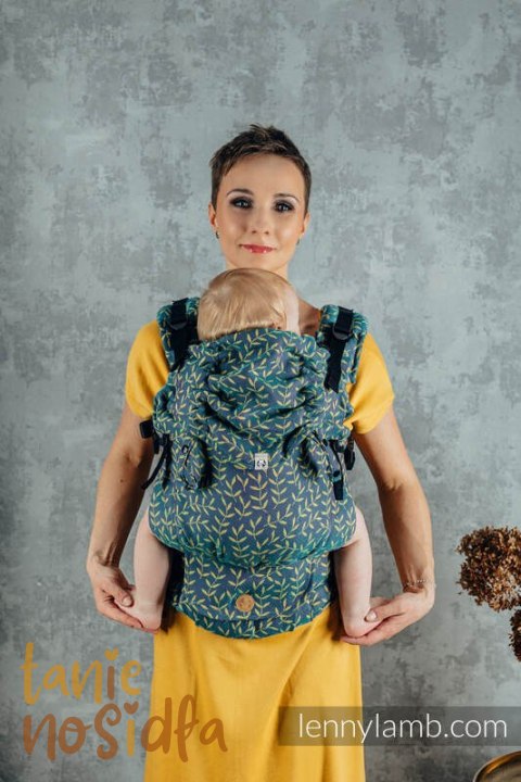 Nosidełko LennyUpGrade z tkaniny żakardowej 100% bawełna , rozmiar standard - ZACZAROWANY ZAKĄTEK - IN BLOOM