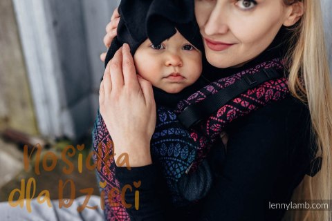 Nosidełko LennyUpGrade z tkaniny żakardowej 60% bawełna, 28% wełna merino, 8% jedwab, 4% kaszmir , rozmiar standard, PAWI OGON -