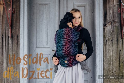 Nosidełko LennyUpGrade z tkaniny żakardowej 60% bawełna, 28% wełna merino, 8% jedwab, 4% kaszmir , rozmiar standard, PAWI OGON -